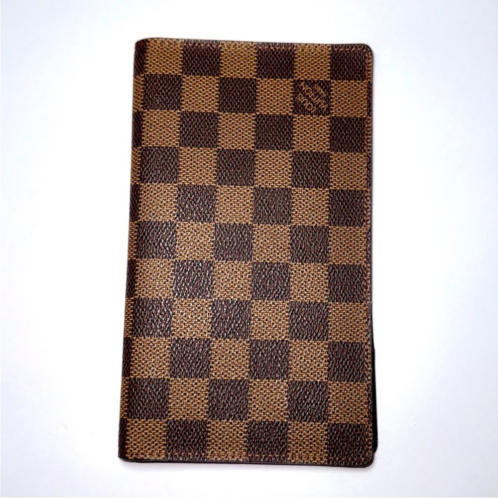 Auth Louis Vuitton Damier long wallet/checkbook cover